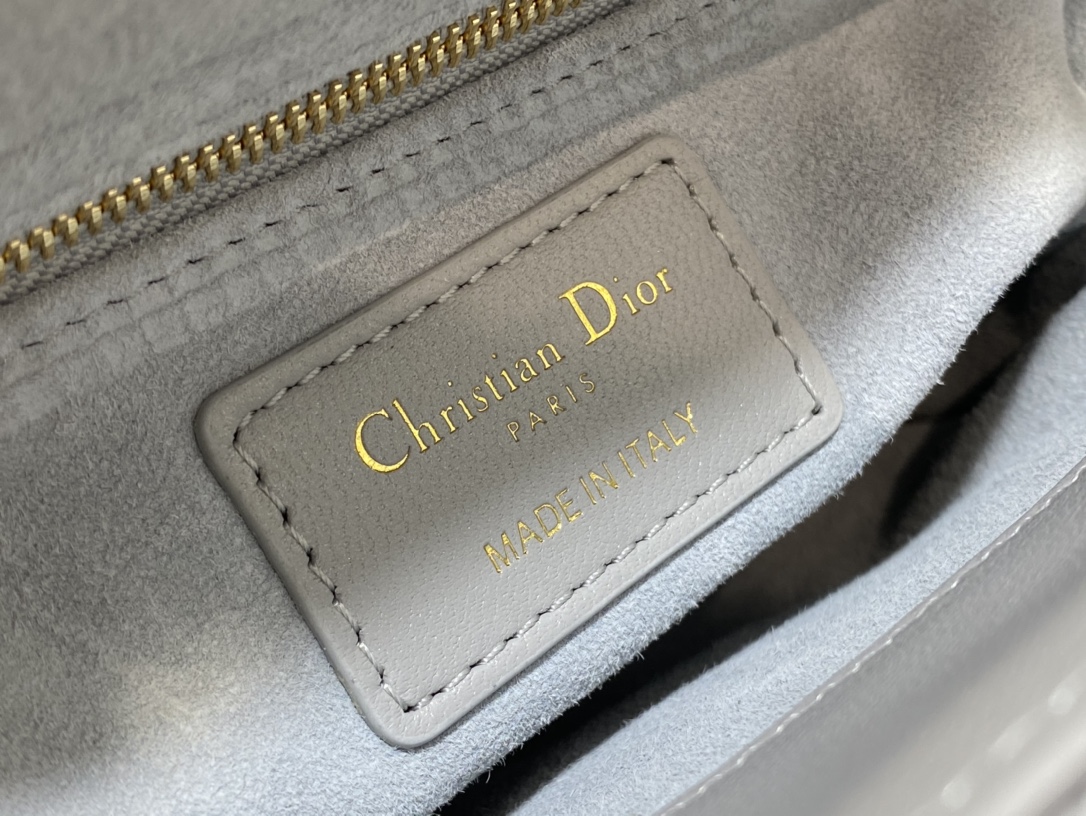 Mini Lady Dior Bag Gray Cannage Lambskin